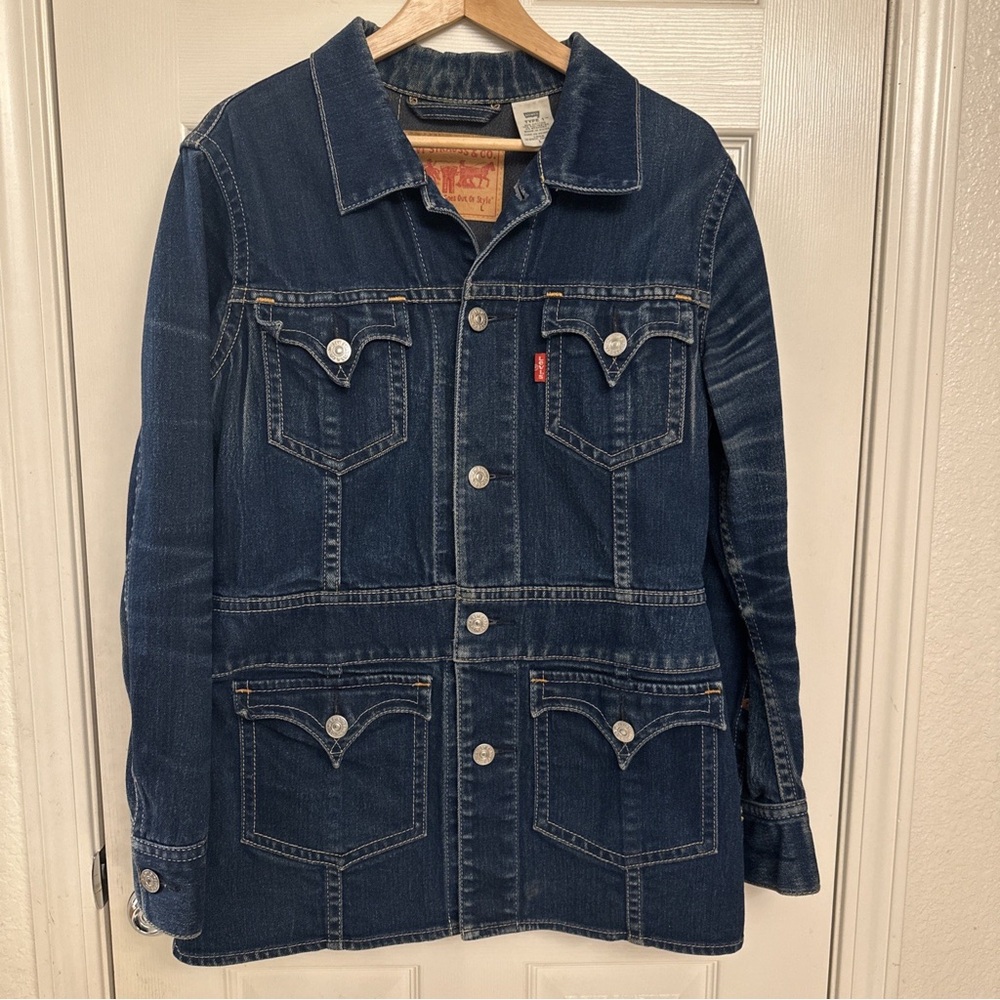 Levi's Women's Dark Blue Jean Jacket Size L